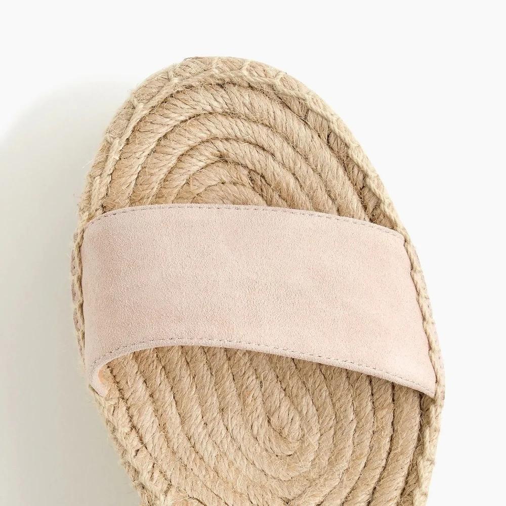 New with Defects J.Crew Platform Espadrille Suede Sandals‎